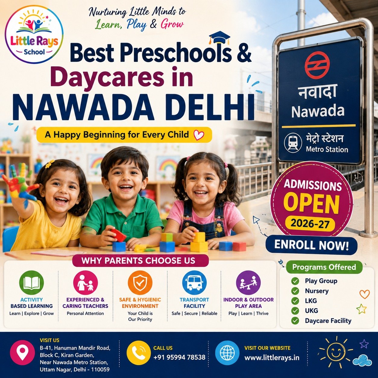 Best Preschools & Daycares in Nawada, New Delhi 2026
